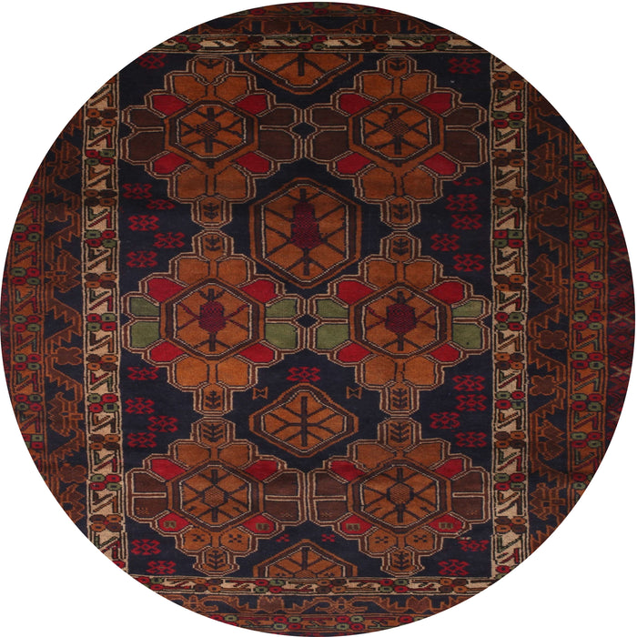 Square Machine Washable Traditional Red Rug, wshtr2501