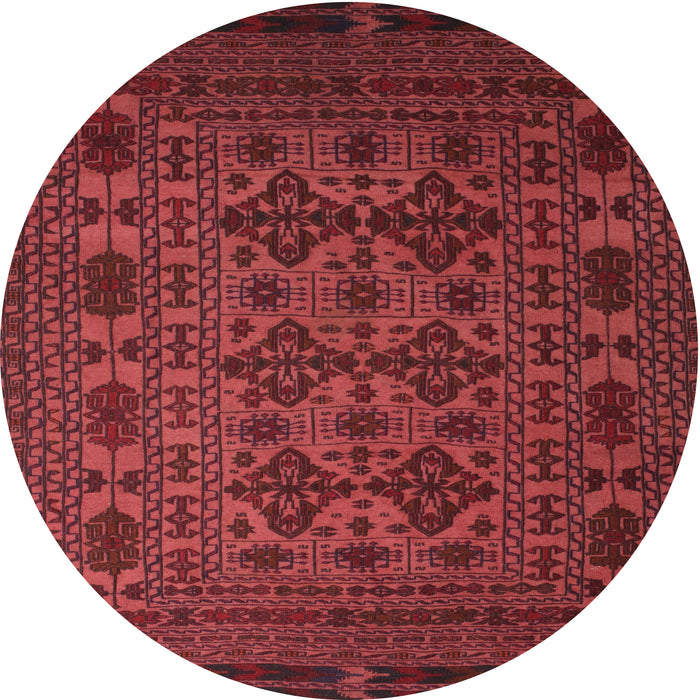 Square Machine Washable Traditional Red Rug, wshtr2516