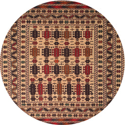 Square Machine Washable Traditional Mango Orange Rug, wshtr2519