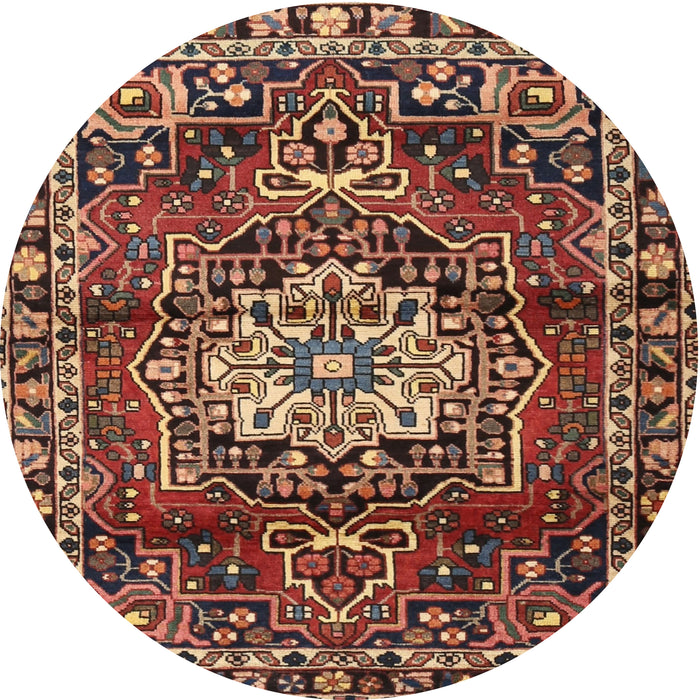Square Machine Washable Traditional Peru Brown Rug, wshtr2530