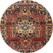 Square Machine Washable Traditional Peru Brown Rug, wshtr2530