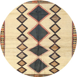 Square Machine Washable Traditional Sienna Brown Rug, wshtr2536