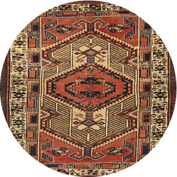 Square Machine Washable Traditional Bronze Brown Rug, wshtr2546