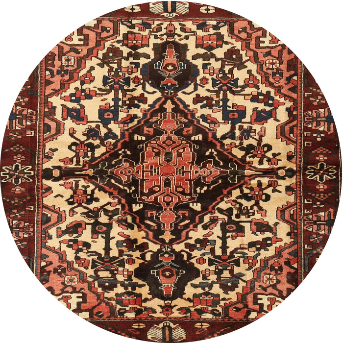 Square Machine Washable Traditional Bronze Brown Rug, wshtr2550