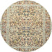 Square Machine Washable Traditional Brown Rug, wshtr2552