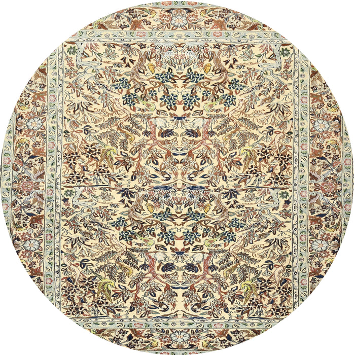 Round Traditional Brown Persian Rug, tr2552