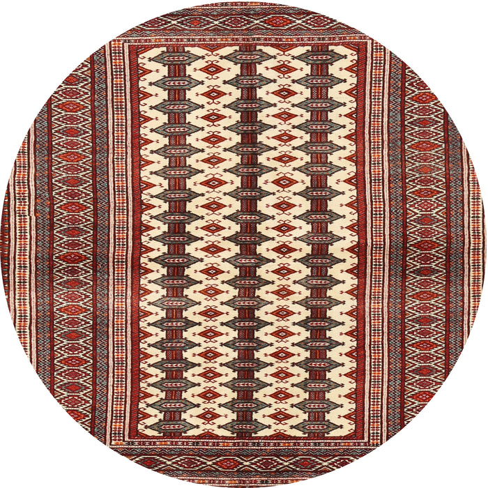 Round Traditional Red Southwestern Rug, tr2561