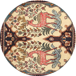 Square Machine Washable Traditional Dark Sienna Brown Rug, wshtr2579