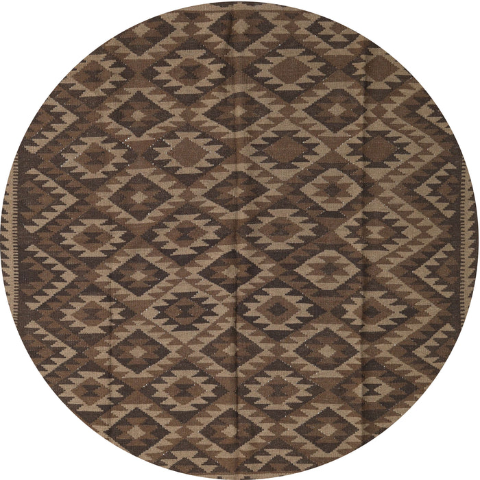 Square Machine Washable Traditional Brown Rug, wshtr2582