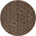 Square Machine Washable Traditional Brown Rug, wshtr2582