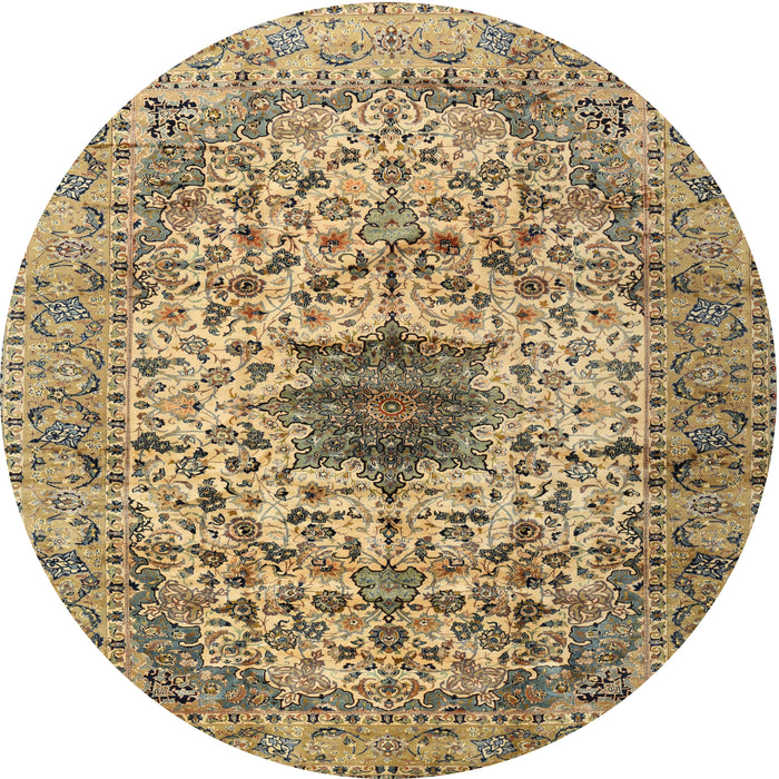 Square Machine Washable Traditional Red Brown Rug, wshtr2583