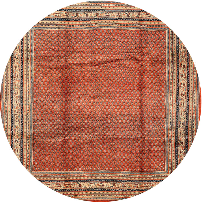 Round Traditional Brown Persian Rug, tr2584