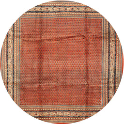 Square Machine Washable Traditional Peru Brown Rug, wshtr2584