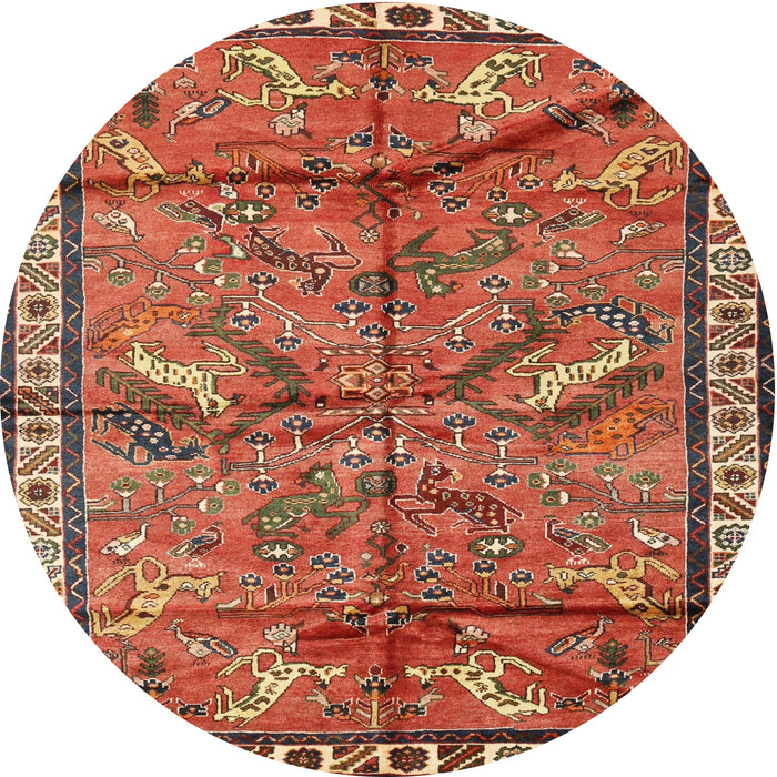 Square Machine Washable Traditional Peru Brown Rug, wshtr2595