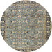 Round Traditional Sage Green Persian Rug, tr2598