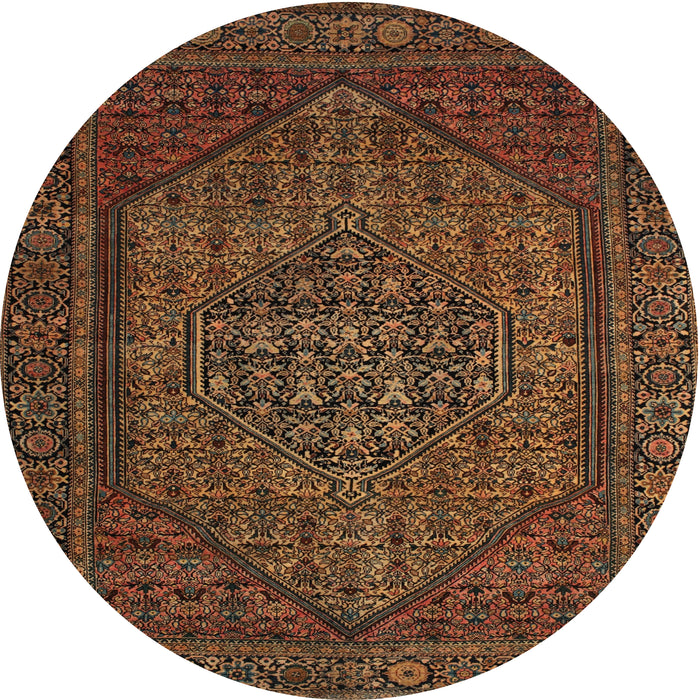 Round Traditional Red Persian Rug, tr25