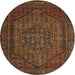 Round Traditional Red Persian Rug, tr25