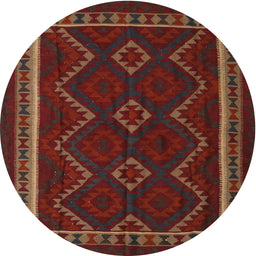 Square Machine Washable Traditional Dark Sienna Brown Rug, wshtr2605