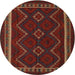 Square Machine Washable Traditional Dark Sienna Brown Rug, wshtr2605