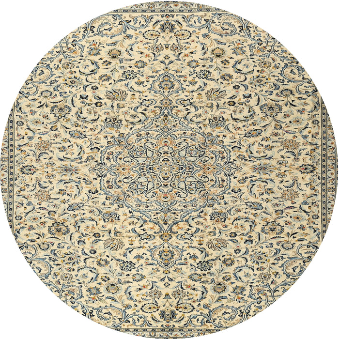 Square Machine Washable Traditional Khaki Gold Rug, wshtr2607