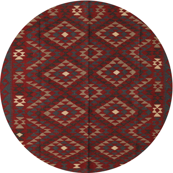 Round Traditional Red Southwestern Rug, tr2611