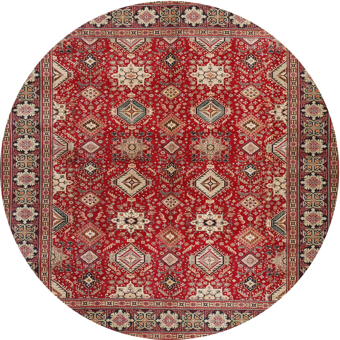 Round Traditional Red Persian Rug, tr2612