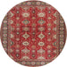 Round Traditional Red Persian Rug, tr2612