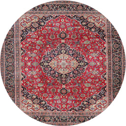 Square Machine Washable Traditional Camel Brown Rug, wshtr2614