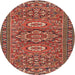 Square Machine Washable Traditional Peru Brown Rug, wshtr2616