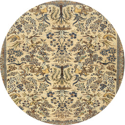 Square Machine Washable Traditional Brown Rug, wshtr2622