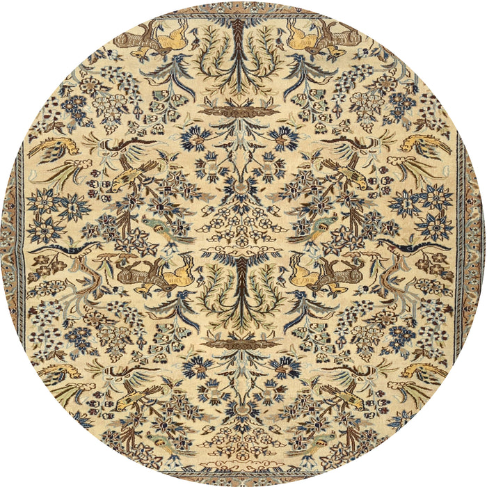 Square Machine Washable Traditional Brown Rug, wshtr2622