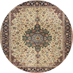 Square Machine Washable Traditional Sepia Brown Rug, wshtr2625