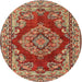 Square Machine Washable Traditional Sand Brown Rug, wshtr2626