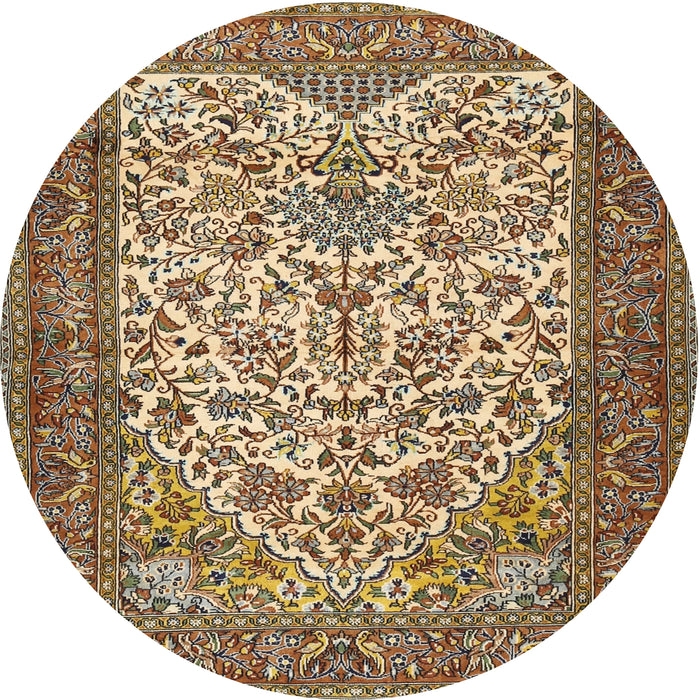 Square Machine Washable Traditional Sangria Brown Rug, wshtr2630