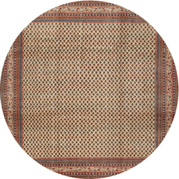 Square Machine Washable Traditional Dark Sienna Brown Rug, wshtr2636
