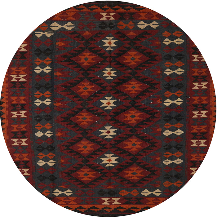 Square Machine Washable Traditional Milk Chocolate Brown Rug, wshtr2639