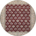 Round Traditional Tan Brown Persian Rug, tr2643