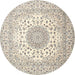 Round Traditional Pink Persian Rug, tr2644