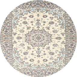 Round Traditional Gold Persian Rug, tr2645