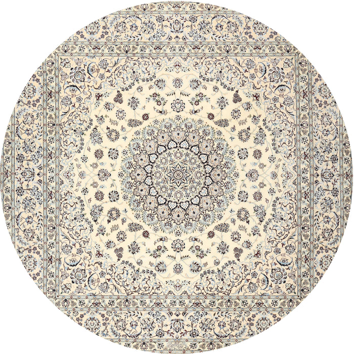 Round Traditional Pink Medallion Rug, tr2648