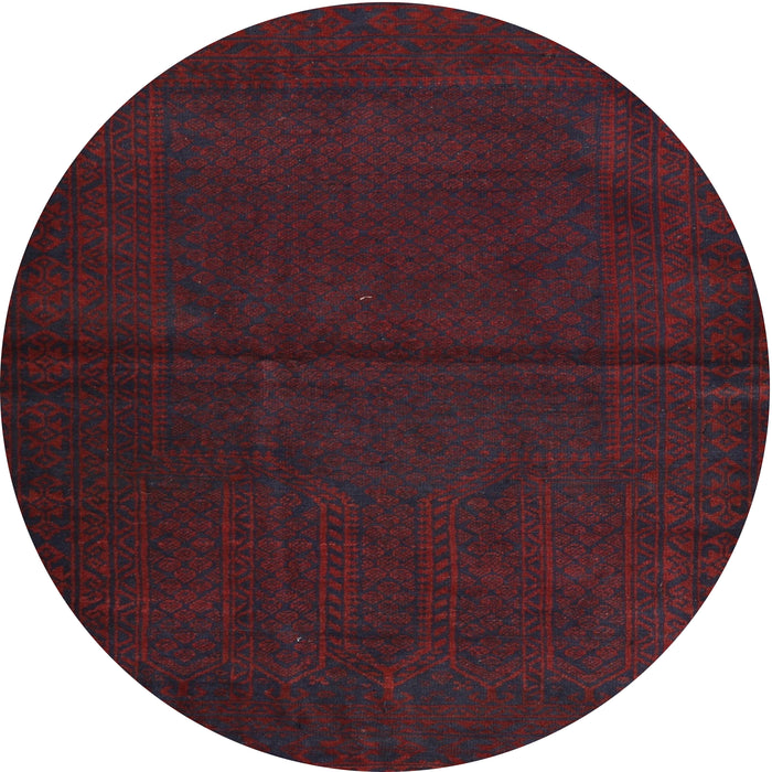 Square Machine Washable Traditional Saffron Red Rug, wshtr2658
