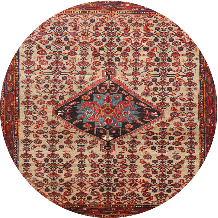 Round Traditional Red Persian Rug, tr265