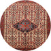 Round Traditional Red Persian Rug, tr265