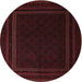 Square Machine Washable Traditional Night Red Rug, wshtr2663