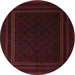 Round Traditional Red Southwestern Rug, tr2663