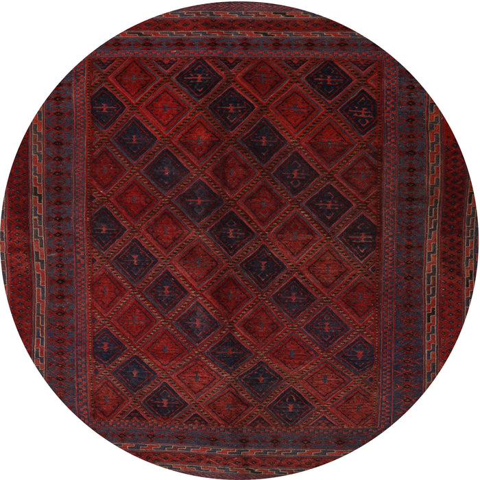 Square Machine Washable Traditional Bakers Brown Rug, wshtr2665