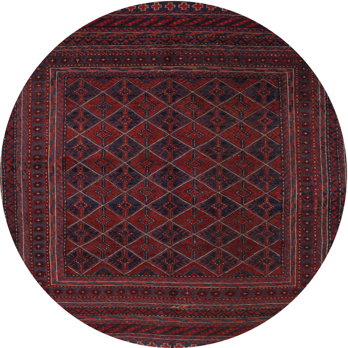 Square Machine Washable Traditional Red Wine or Wine Red Rug, wshtr2666
