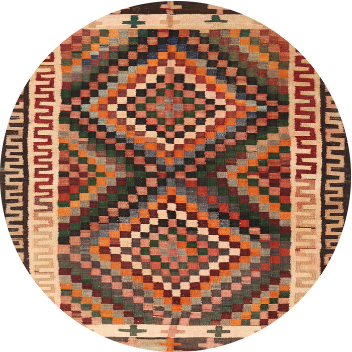 Square Machine Washable Traditional Peru Brown Rug, wshtr2669