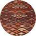 Square Machine Washable Traditional Saffron Red Rug, wshtr2671