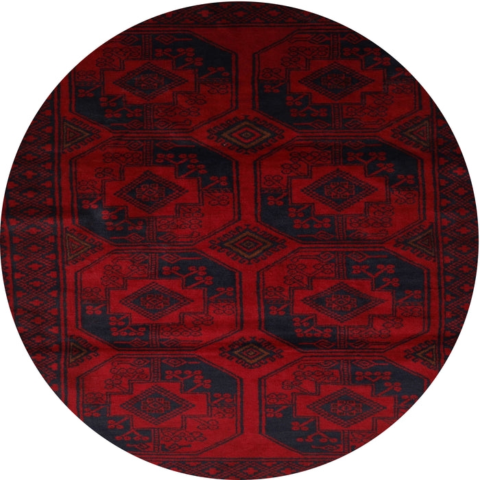 Round Traditional Chocolate Brown Persian Rug, tr2672